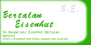 bertalan eisenhut business card